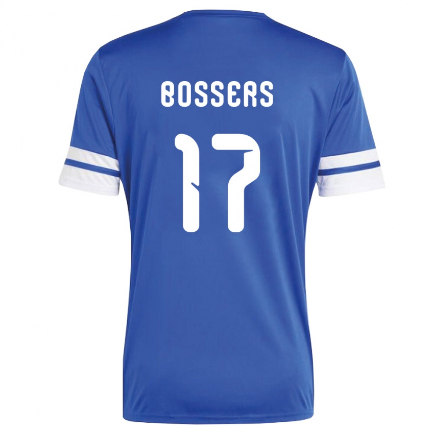 גברים קוראסאו Milo Bossers #17 כהה לבן ג'רזי ביתית 26-28 חולצה קצרה