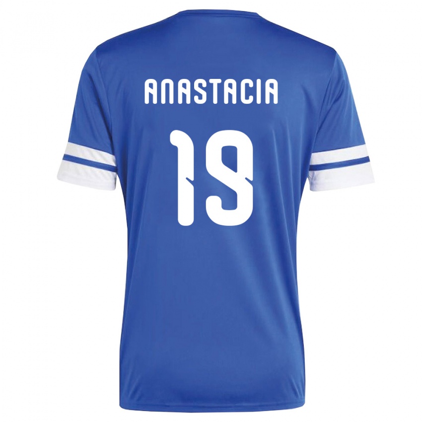 גברים קוראסאו D'shawn Anastacia #19 כהה לבן ג'רזי ביתית 26-28 חולצה קצרה