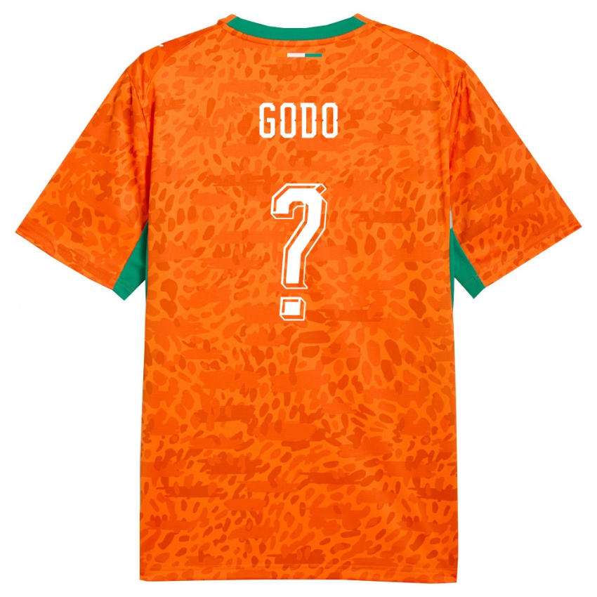 גברים חוף השנהב Martial Godo #0 כתום ירוק לבן ג'רזי ביתית 26-28 חולצה קצרה