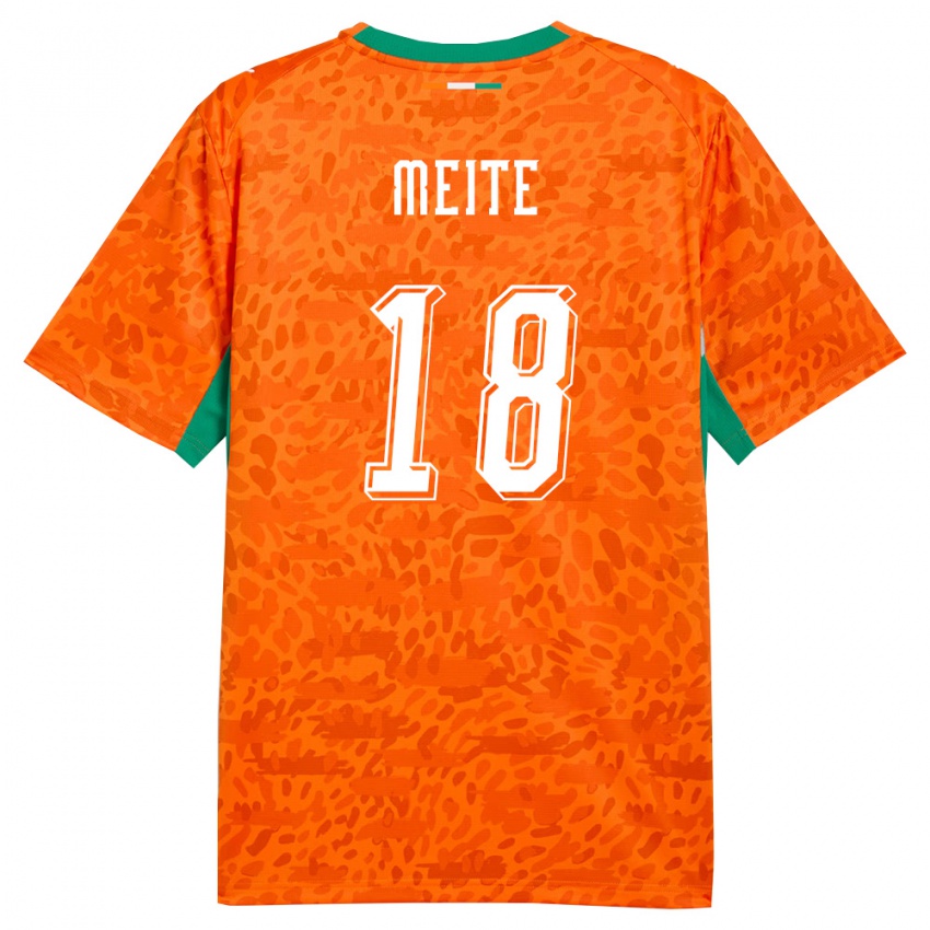 גברים חוף השנהב אבובכר מייטה #18 כתום ירוק לבן ג'רזי ביתית 26-28 חולצה קצרה