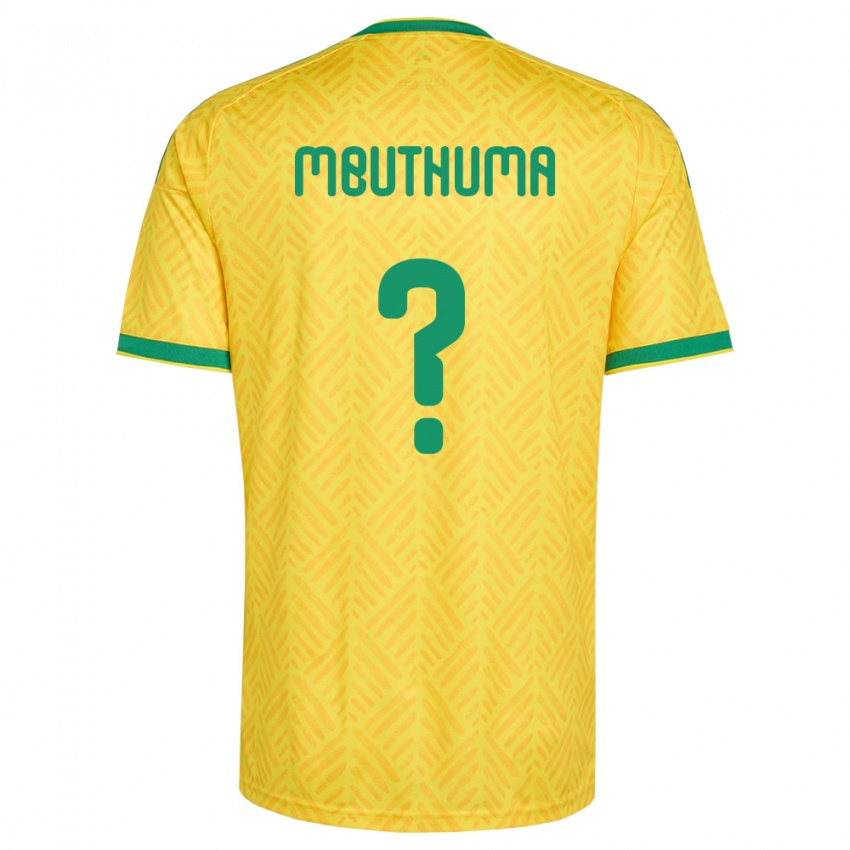 גברים דרום אפריקה Yanela Mbuthuma #0 צהוב ירוק ג'רזי ביתית 26-28 חולצה קצרה