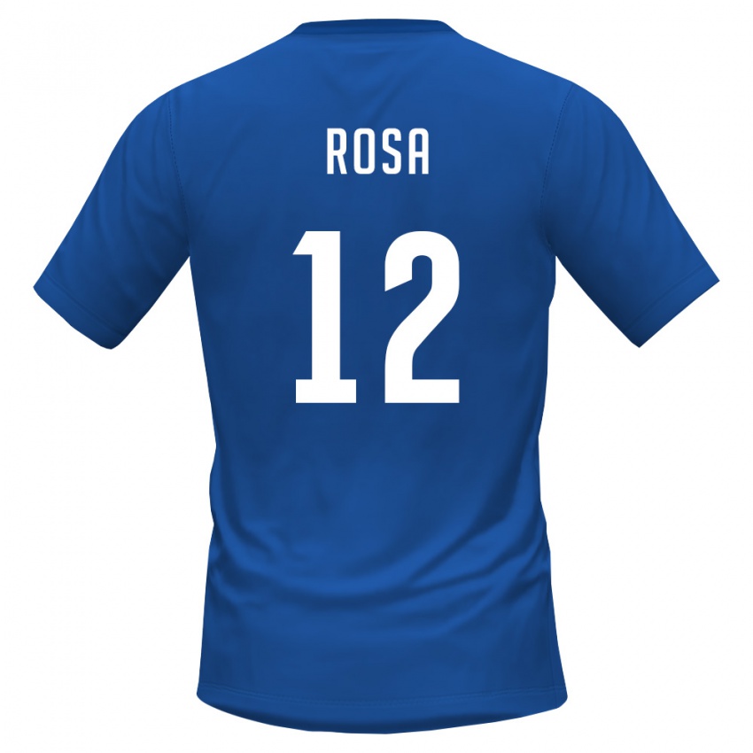 גברים כף ורדה Márcio Rosa #12 כחול מלכותי אדום ג'רזי ביתית 26-28 חולצה קצרה