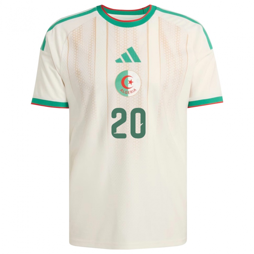 גברים אלג'יריה יוסף אטאל #20 שמנת ירוק אדום ג'רזי ביתית 26-28 חולצה קצרה