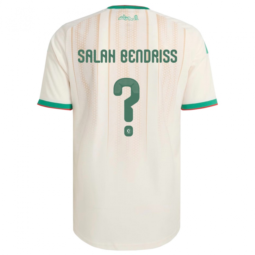 גברים אלג'יריה Kaïs Salah Bendriss #0 שמנת ירוק אדום ג'רזי ביתית 26-28 חולצה קצרה