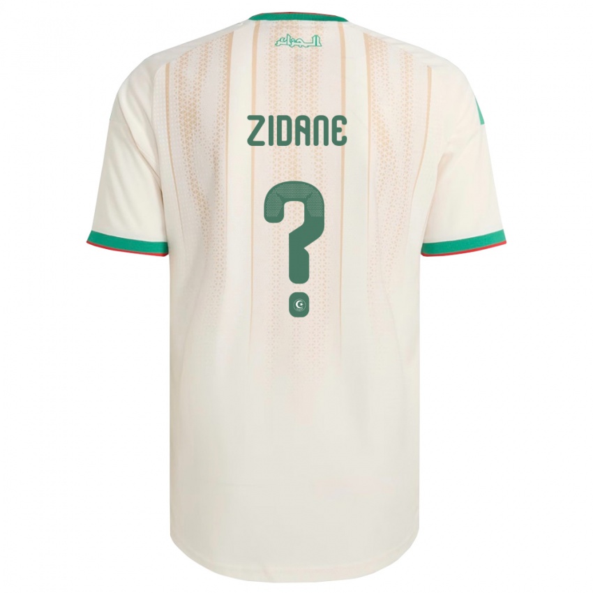 גברים אלג'יריה Rayan Zidane #0 שמנת ירוק אדום ג'רזי ביתית 26-28 חולצה קצרה