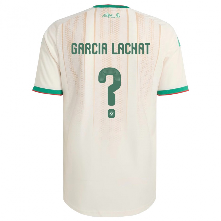 גברים אלג'יריה Rayan Garcia Lachat #0 שמנת ירוק אדום ג'רזי ביתית 26-28 חולצה קצרה