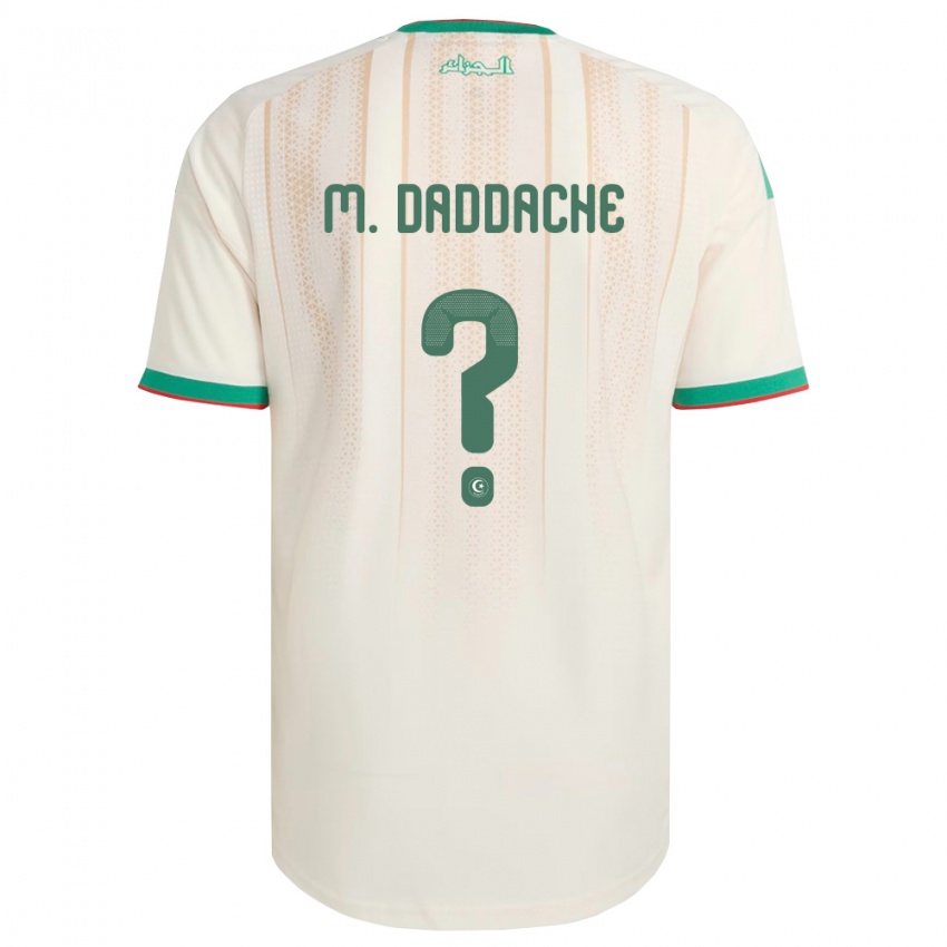 גברים אלג'יריה Mohamed El Amine Daddache #0 שמנת ירוק אדום ג'רזי ביתית 26-28 חולצה קצרה