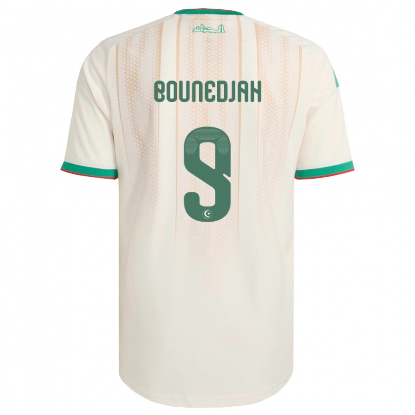 גברים אלג'יריה בגדאד בואונג'אח #9 שמנת ירוק אדום ג'רזי ביתית 26-28 חולצה קצרה