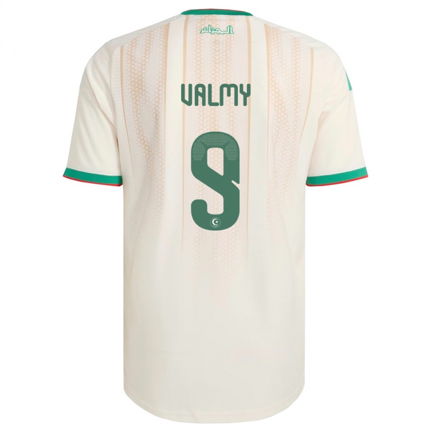 גברים אלג'יריה Mouhammad Valmy #9 שמנת ירוק אדום ג'רזי ביתית 26-28 חולצה קצרה