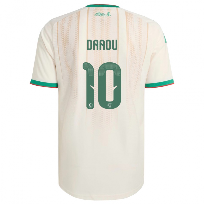 גברים אלג'יריה Bilal Daaou #10 שמנת ירוק אדום ג'רזי ביתית 26-28 חולצה קצרה