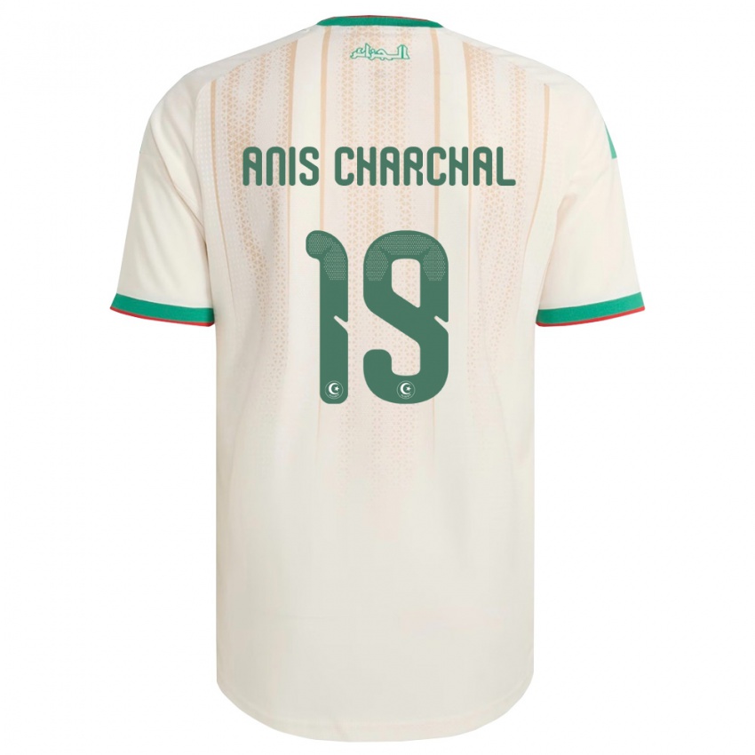 גברים אלג'יריה Mohamed Anis Charchal #19 שמנת ירוק אדום ג'רזי ביתית 26-28 חולצה קצרה