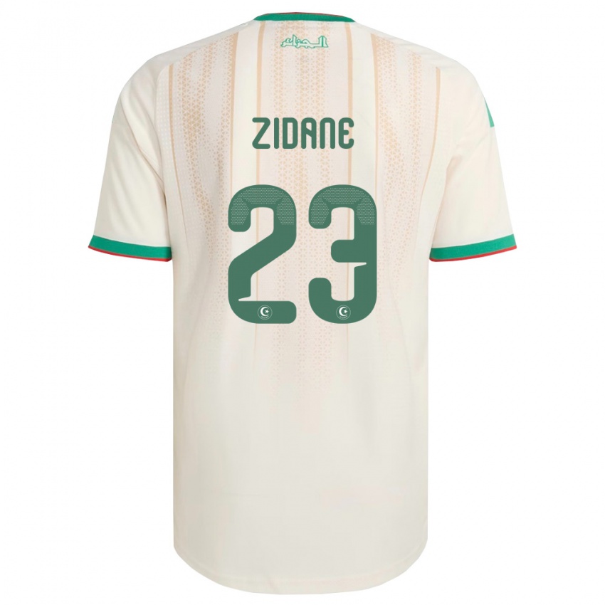 גברים אלג'יריה לוקה זידאן #23 שמנת ירוק אדום ג'רזי ביתית 26-28 חולצה קצרה