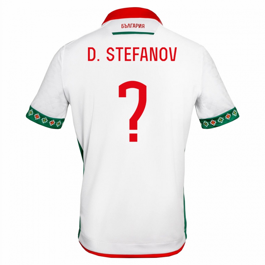 גברים בולגריה Dimitar Stefanov #0 לבן ירוק אדום ג'רזי ביתית 26-28 חולצה קצרה