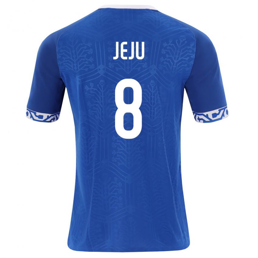 גברים מולדובה Ivan Jeju #8 כחול מלכותי לבן ג'רזי ביתית 26-28 חולצה קצרה