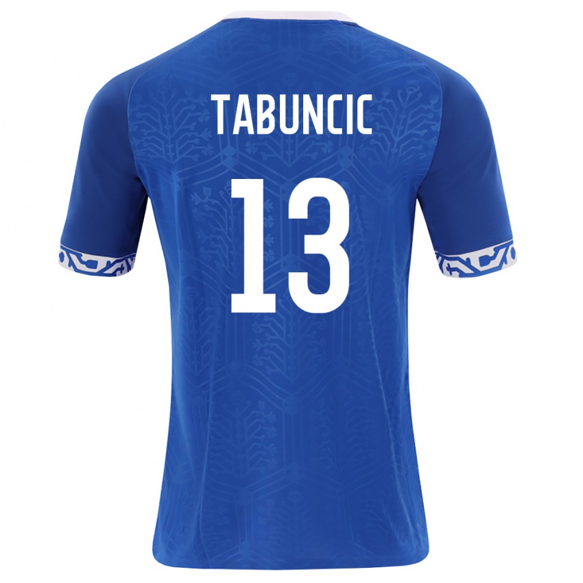 גברים מולדובה Alexandru Tabuncic #13 כחול מלכותי לבן ג'רזי ביתית 26-28 חולצה קצרה