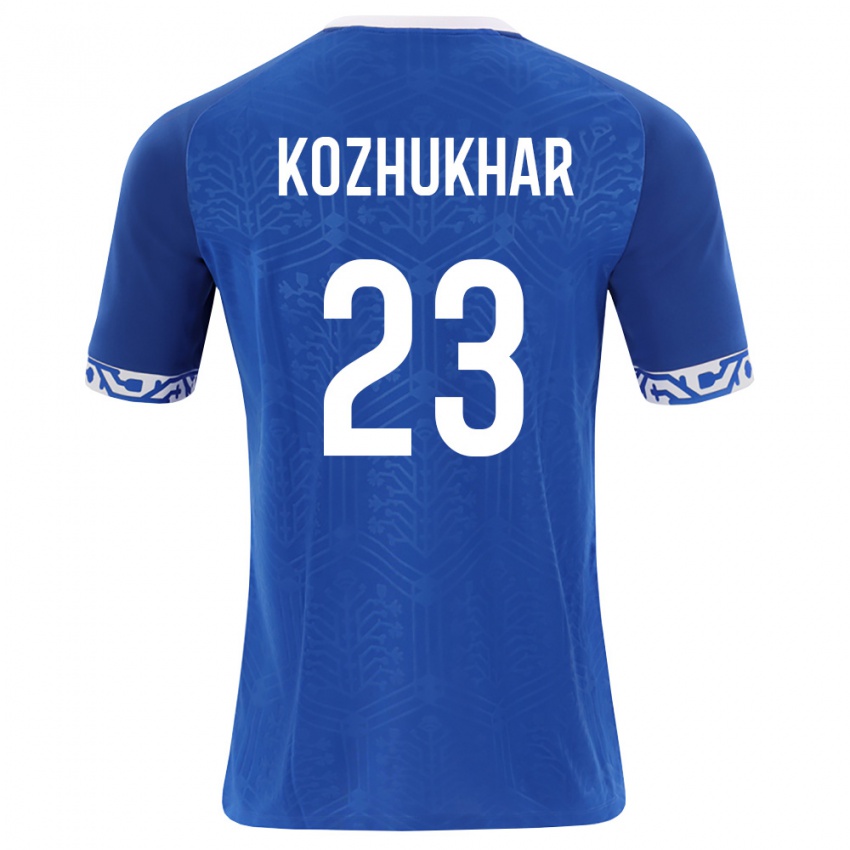 גברים מולדובה Andriy Kozhukhar #23 כחול מלכותי לבן ג'רזי ביתית 26-28 חולצה קצרה