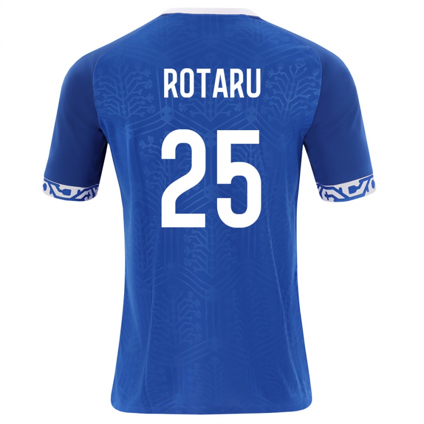 גברים מולדובה Nicolae Rotaru #25 כחול מלכותי לבן ג'רזי ביתית 26-28 חולצה קצרה