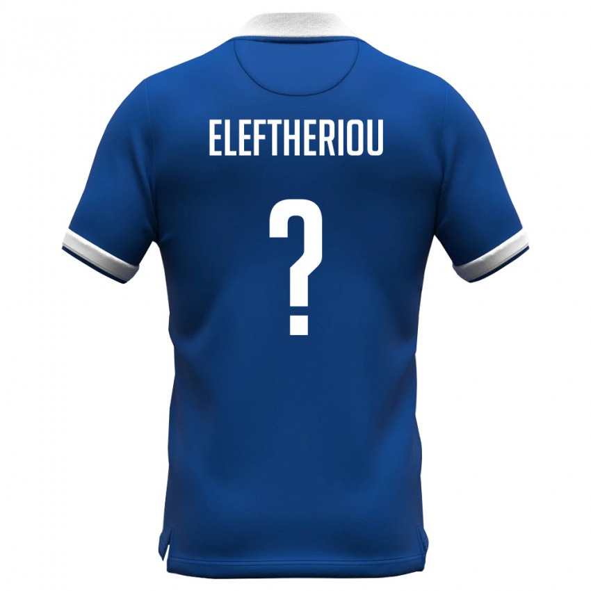 גברים קפריסין Andreas Eleftheriou #0 כחול מלכותי לבן ג'רזי ביתית 26-28 חולצה קצרה