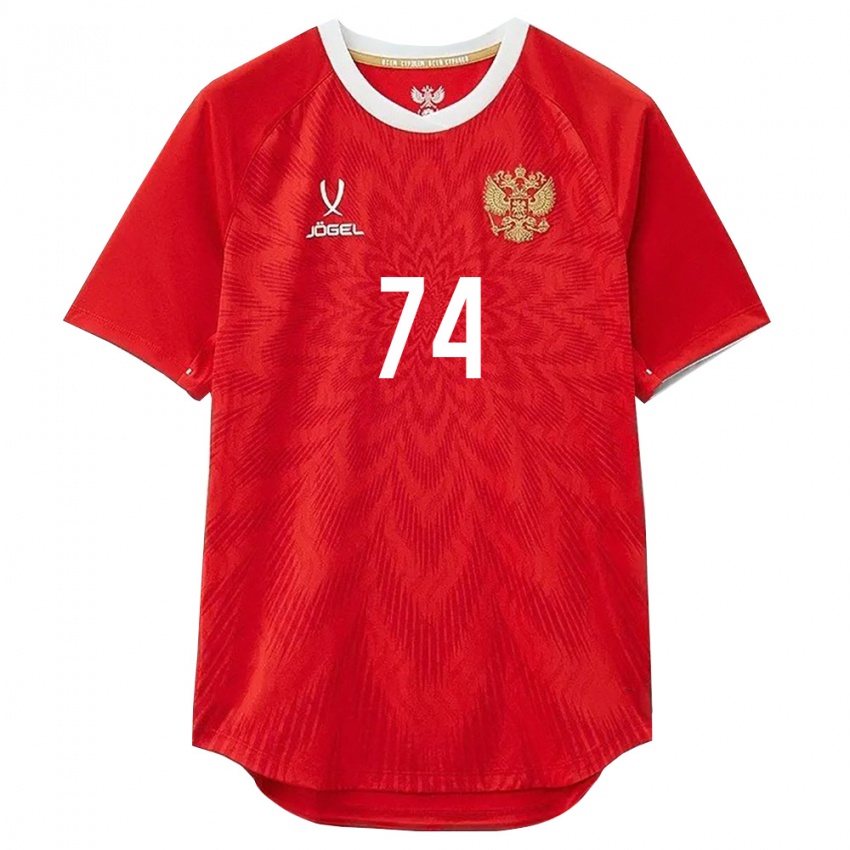 גברים רוסיה דניל פומין #74 אדום לבן חום ג'רזי ביתית 26-28 חולצה קצרה