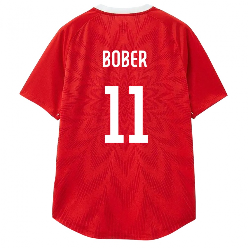 גברים רוסיה Ivan Bober #11 אדום לבן חום ג'רזי ביתית 26-28 חולצה קצרה