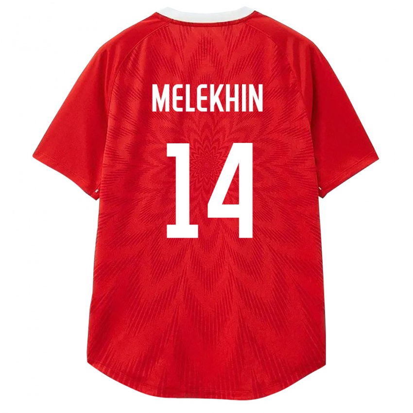 גברים רוסיה ויקטור מליוחין #14 אדום לבן חום ג'רזי ביתית 26-28 חולצה קצרה