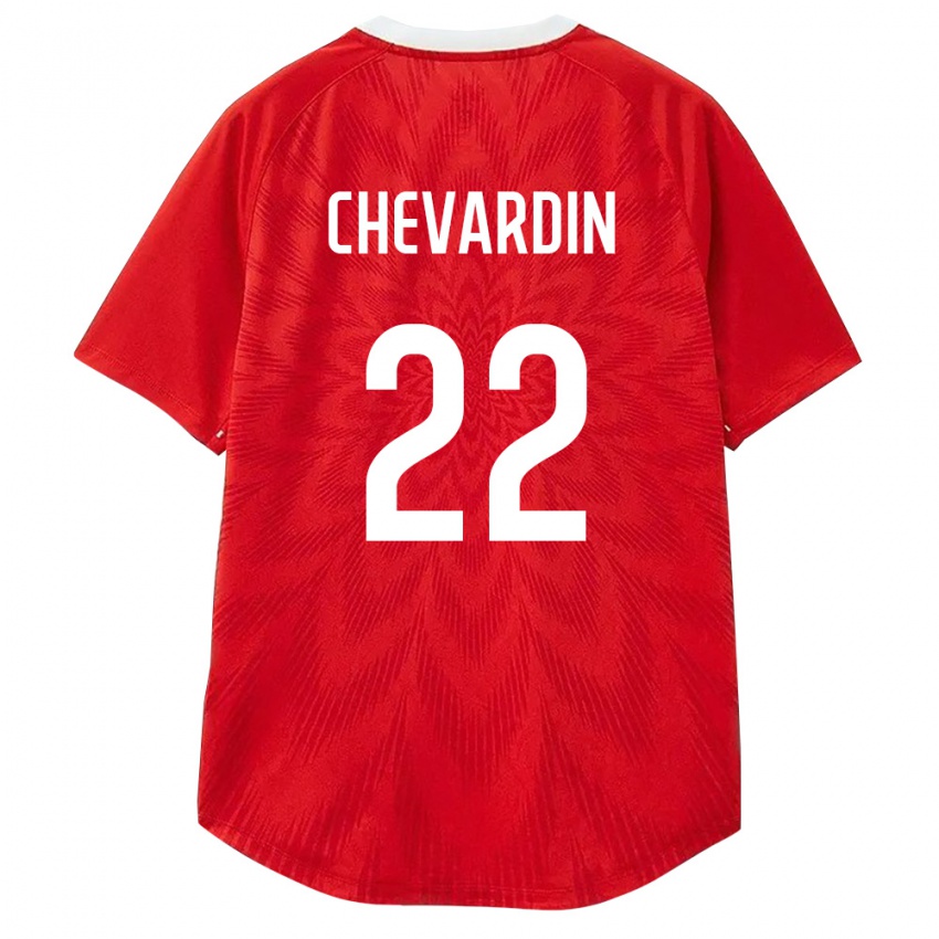 גברים רוסיה Daniil Chevardin #22 אדום לבן חום ג'רזי ביתית 26-28 חולצה קצרה