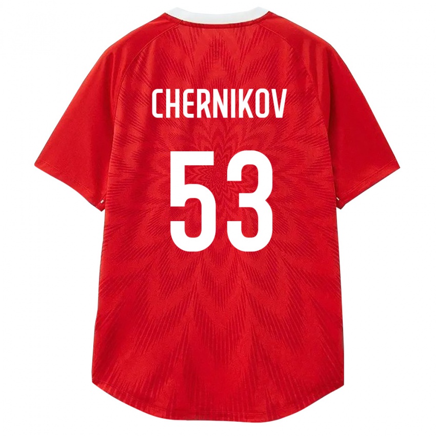 גברים רוסיה אלכסנדר צ'רניקוב #53 אדום לבן חום ג'רזי ביתית 26-28 חולצה קצרה