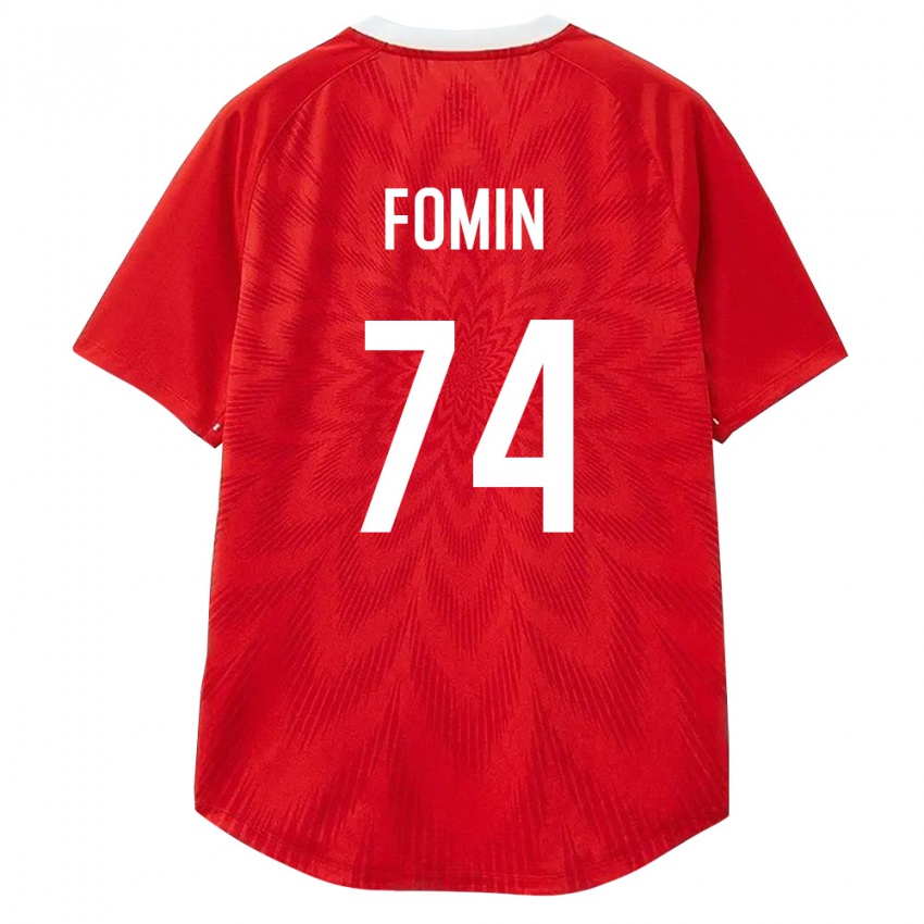 גברים רוסיה דניל פומין #74 אדום לבן חום ג'רזי ביתית 26-28 חולצה קצרה