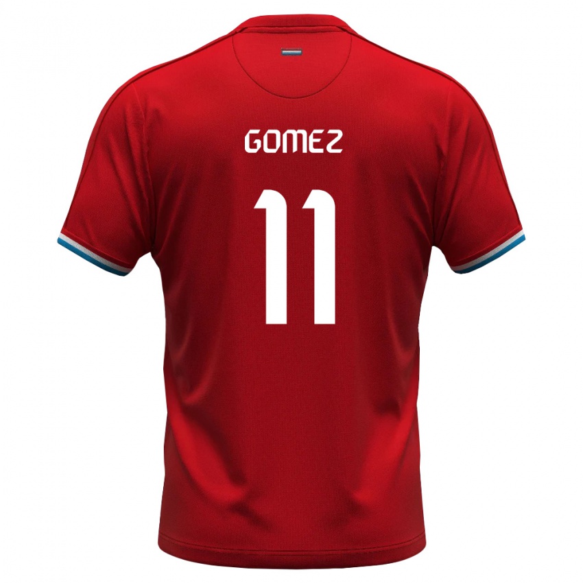 גברים לוקסמבורג Enzo Gomez #11 אדום לבן כחול ג'רזי ביתית 26-28 חולצה קצרה