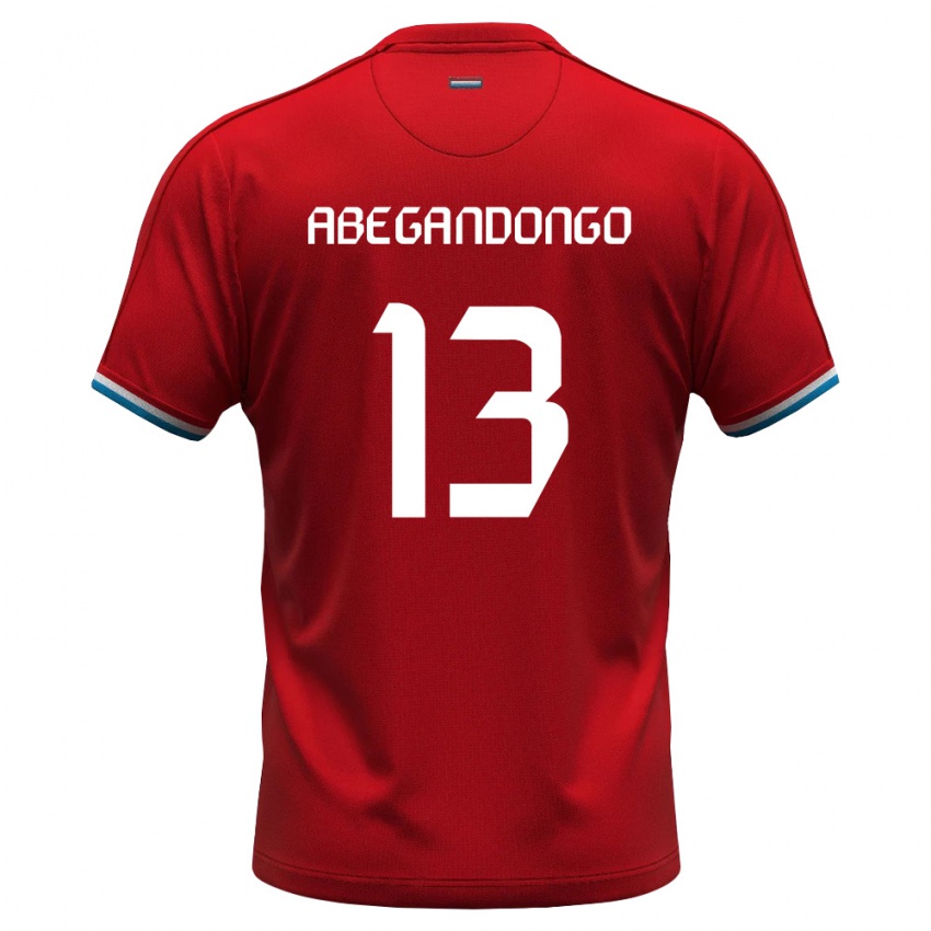 גברים לוקסמבורג Prince Abega Ndongo #13 אדום לבן כחול ג'רזי ביתית 26-28 חולצה קצרה