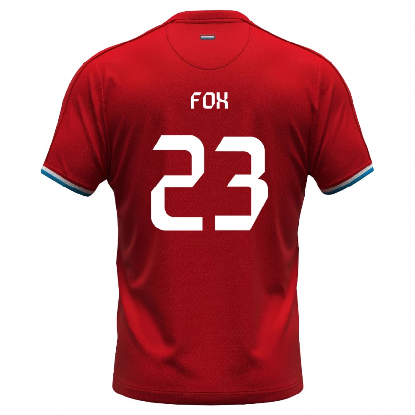 גברים לוקסמבורג Lucas Fox #23 אדום לבן כחול ג'רזי ביתית 26-28 חולצה קצרה