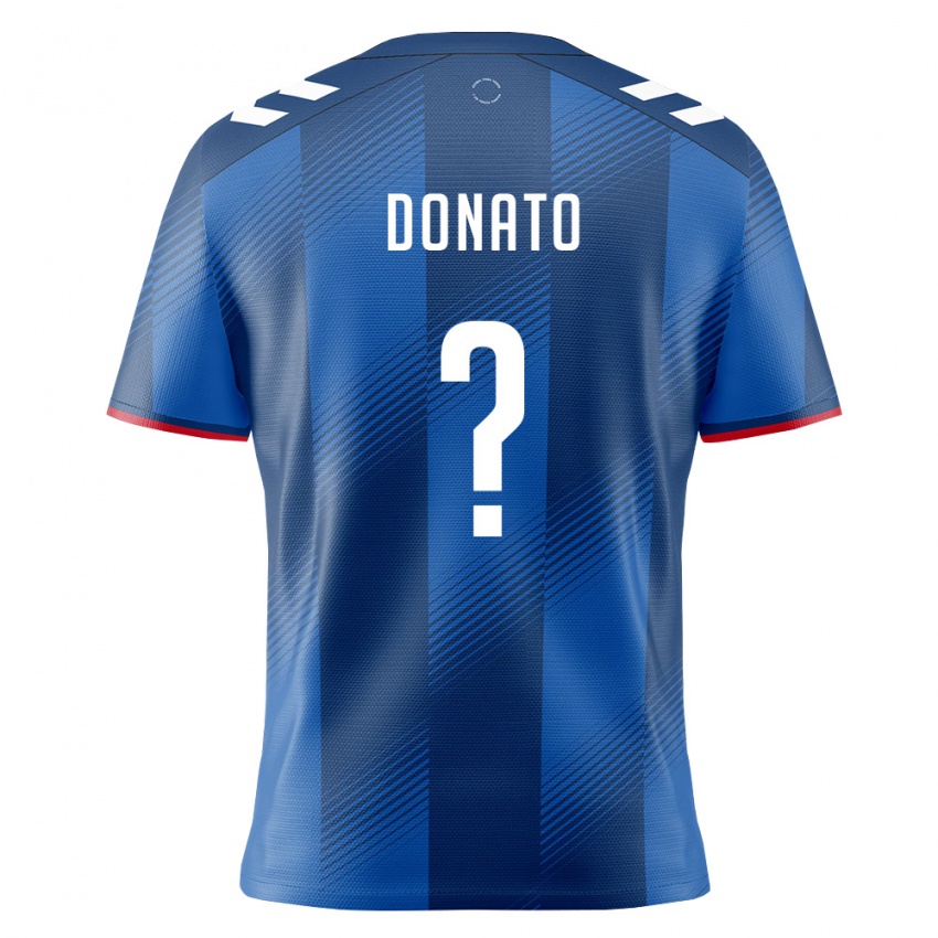 גברים פוארטו ריקו Benjamin Donato #0 כחול מלכותי אדום לבן ג'רזי ביתית 26-28 חולצה קצרה