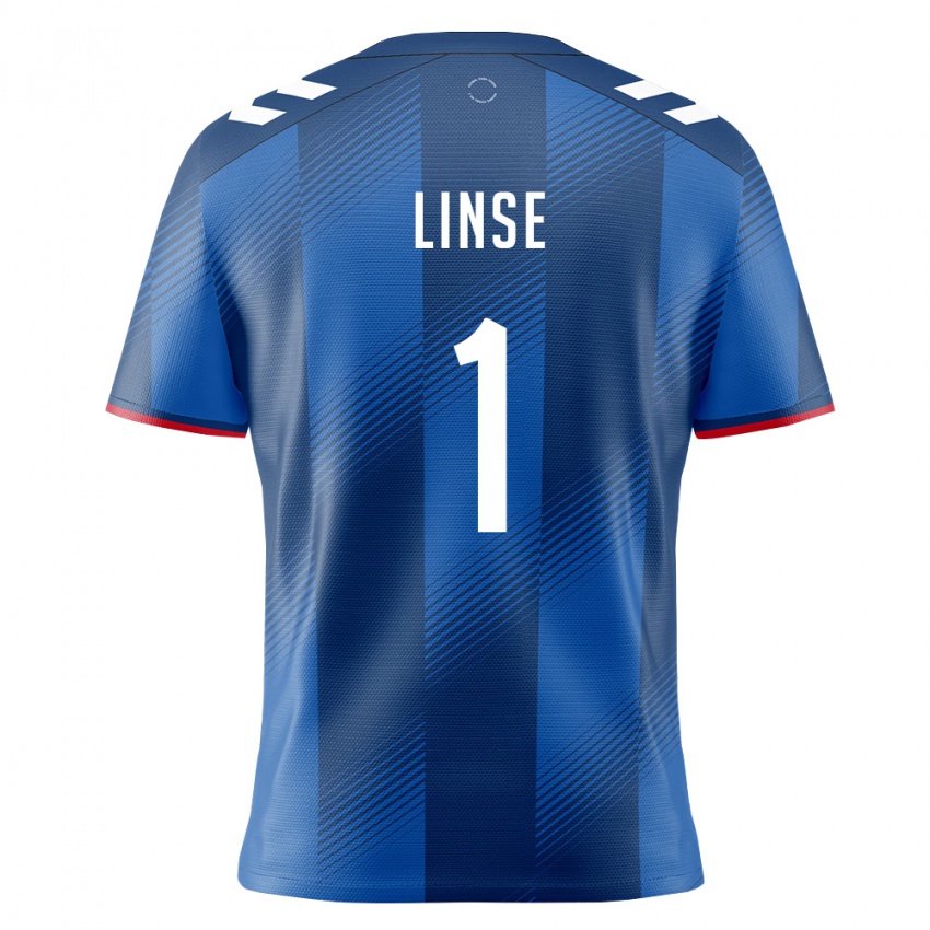 גברים פוארטו ריקו Maximilian Linse #1 כחול מלכותי אדום לבן ג'רזי ביתית 26-28 חולצה קצרה