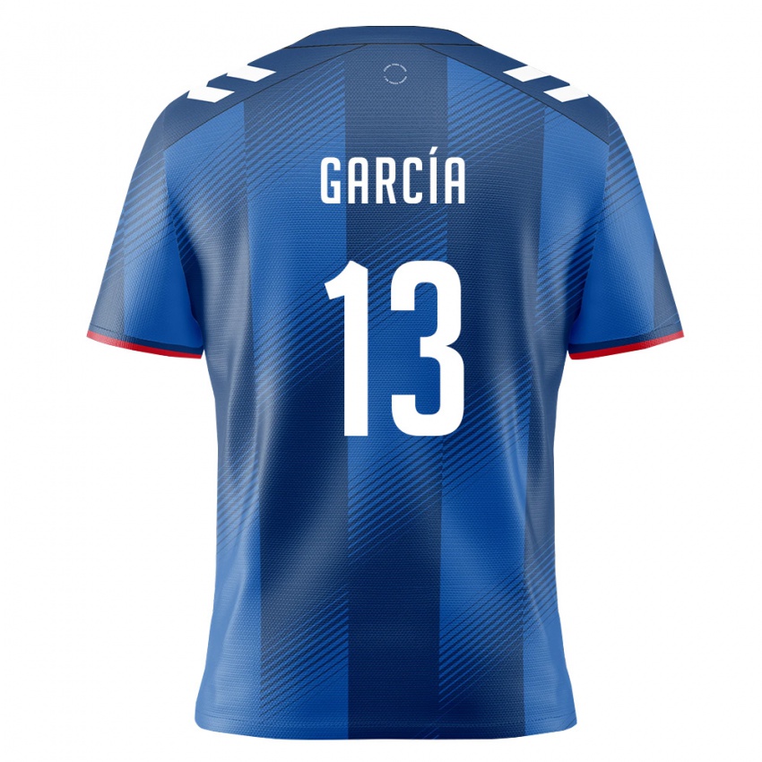 גברים פוארטו ריקו Diego García #13 כחול מלכותי אדום לבן ג'רזי ביתית 26-28 חולצה קצרה