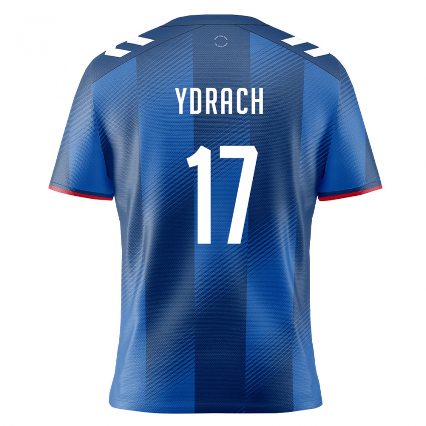 גברים פוארטו ריקו Beto Ydrach #17 כחול מלכותי אדום לבן ג'רזי ביתית 26-28 חולצה קצרה