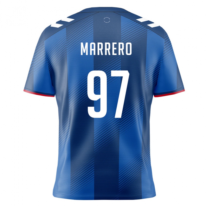 גברים פוארטו ריקו David Marrero #97 כחול מלכותי אדום לבן ג'רזי ביתית 26-28 חולצה קצרה