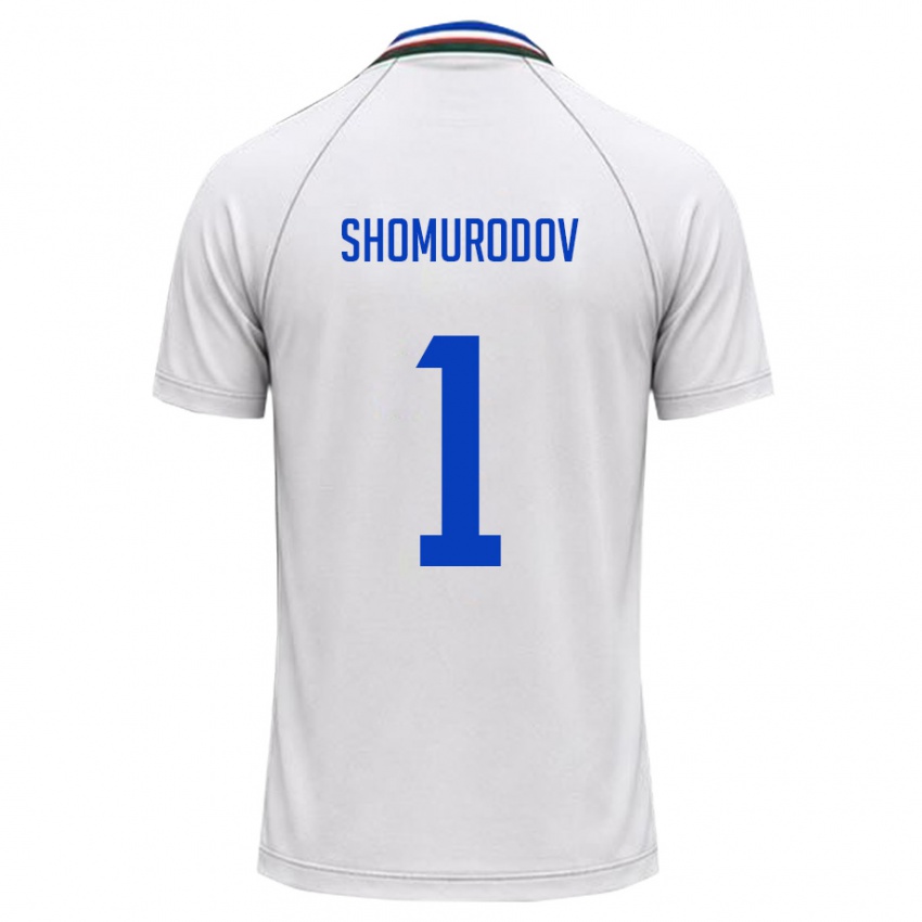 גברים אוזבקיסטן Olim Shomurodov #1 לבן ירוק כהה הרחק ג'רזי 26-28 חולצה קצרה