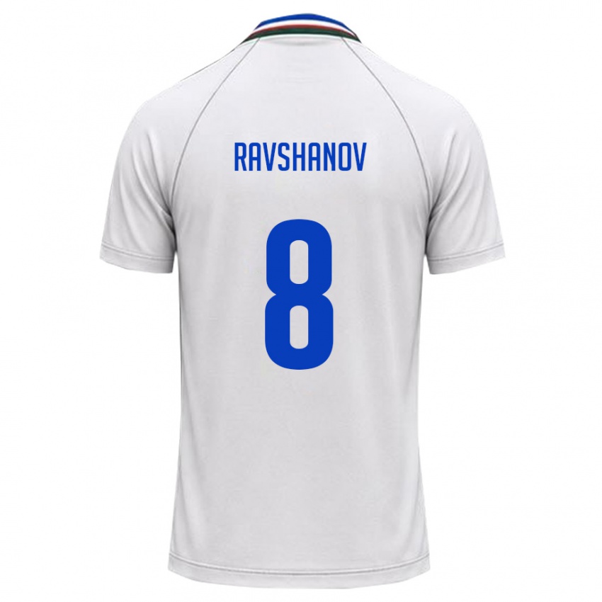 גברים אוזבקיסטן Islom Ravshanov #8 לבן ירוק כהה הרחק ג'רזי 26-28 חולצה קצרה