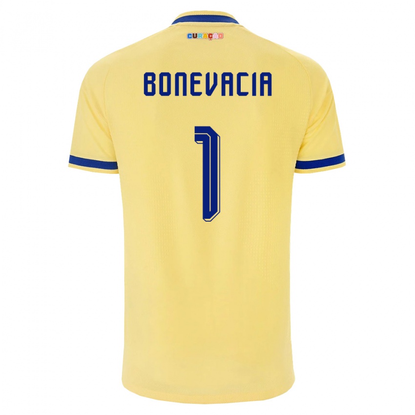 גברים קוראסאו ג׳וליאנו בונוואסיה #1 צהוב כהה ורוד הרחק ג'רזי 26-28 חולצה קצרה