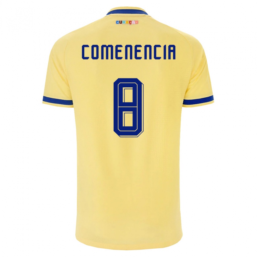 גברים קוראסאו ליבנו קומנסיה #8 צהוב כהה ורוד הרחק ג'רזי 26-28 חולצה קצרה