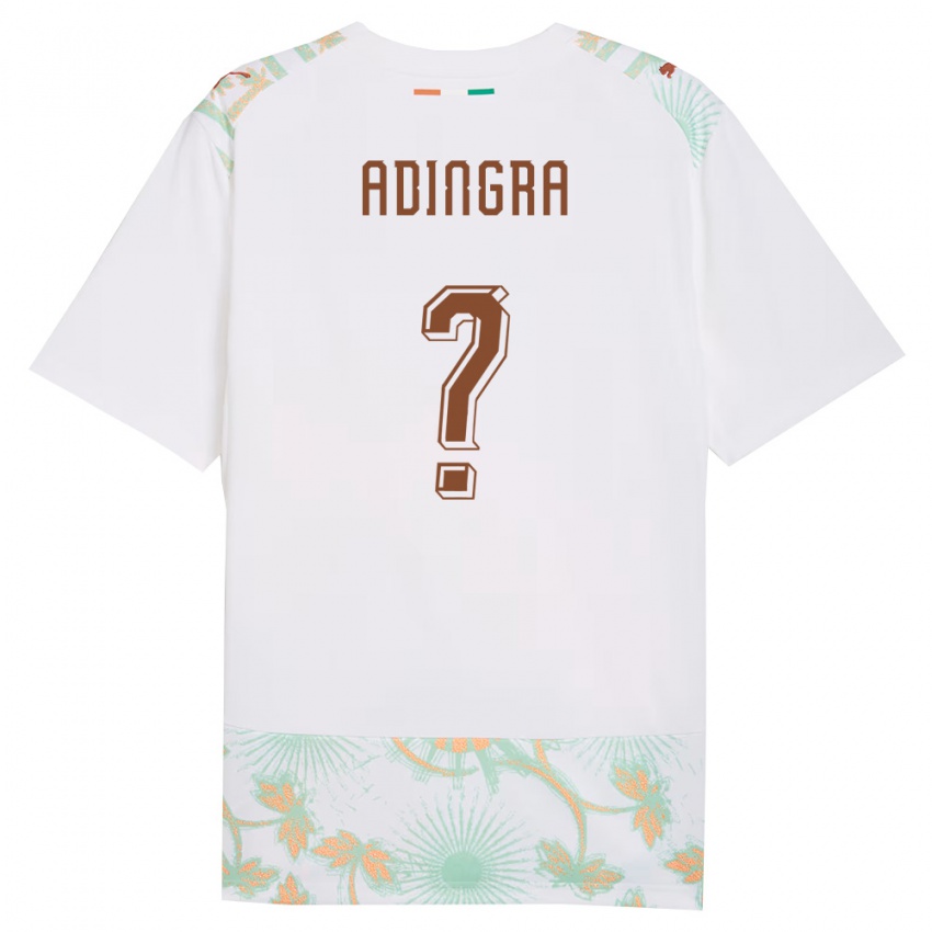 גברים חוף השנהב סימון אדינגרה #0 לבן כתום ירוק הרחק ג'רזי 26-28 חולצה קצרה