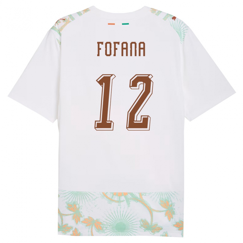 גברים חוף השנהב Souleymane Fofana #12 לבן כתום ירוק הרחק ג'רזי 26-28 חולצה קצרה