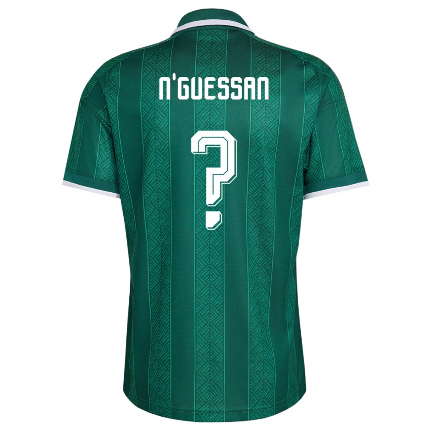 גברים דרום אפריקה Siyabonga N'guessan #0 ירוק לבן זהב הרחק ג'רזי 26-28 חולצה קצרה