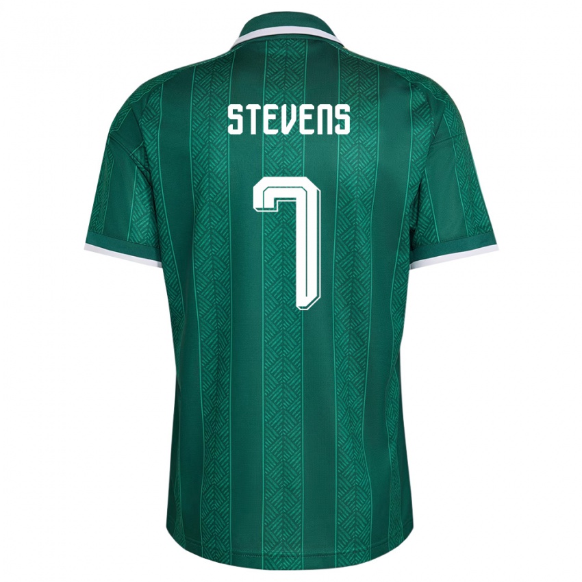 גברים דרום אפריקה Selwyn Stevens #7 ירוק לבן זהב הרחק ג'רזי 26-28 חולצה קצרה