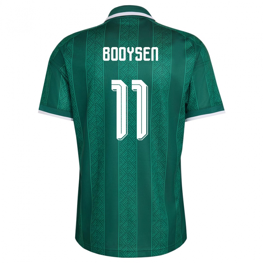 גברים דרום אפריקה Alwande Booysen #11 ירוק לבן זהב הרחק ג'רזי 26-28 חולצה קצרה