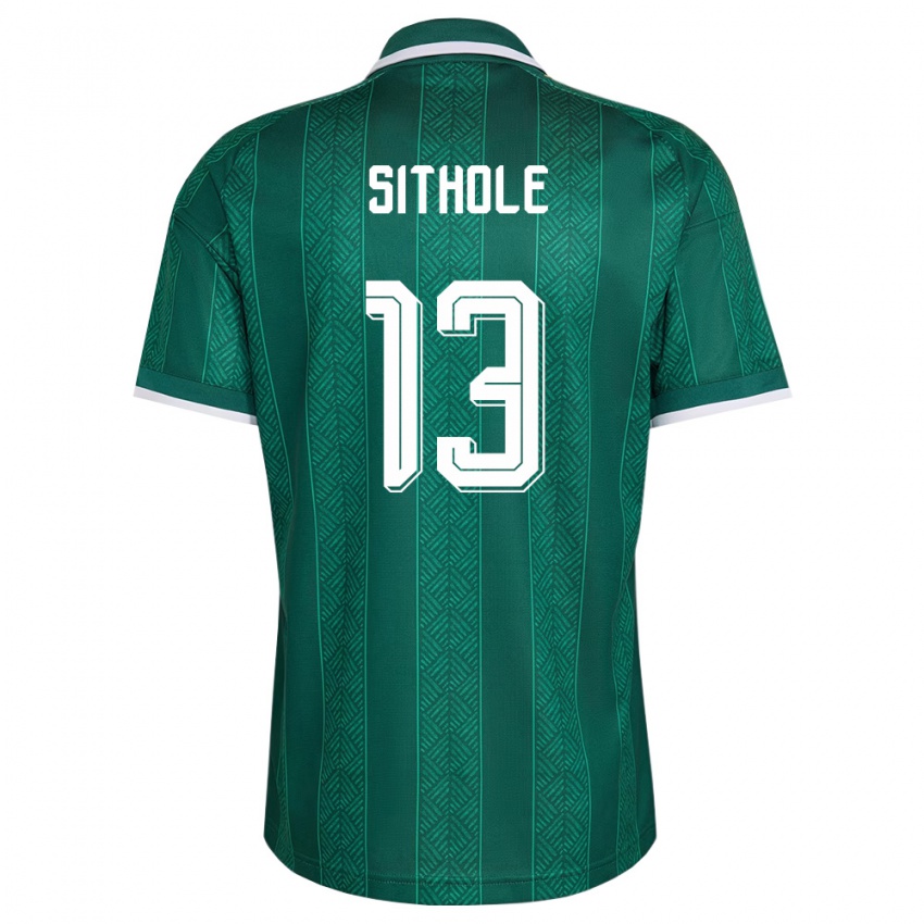 גברים דרום אפריקה Yaya Sithole #13 ירוק לבן זהב הרחק ג'רזי 26-28 חולצה קצרה
