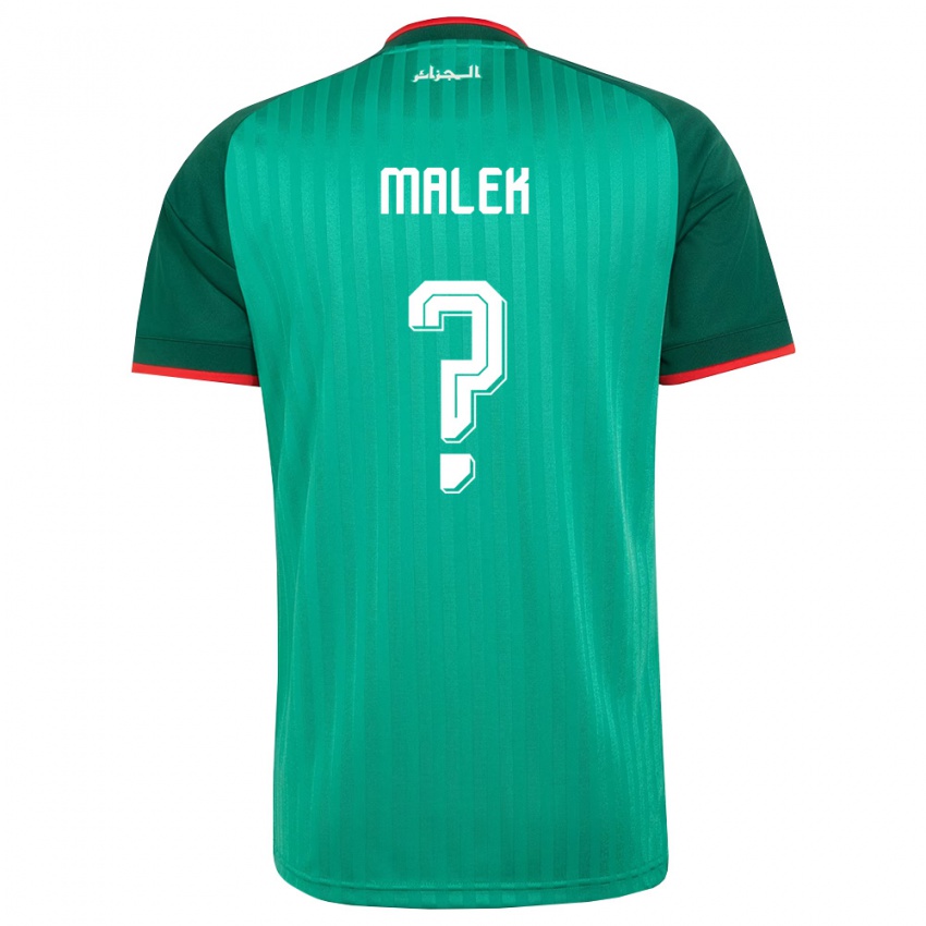 גברים אלג'יריה Djemoui Malek #0 ירוק אדום לבן הרחק ג'רזי 26-28 חולצה קצרה