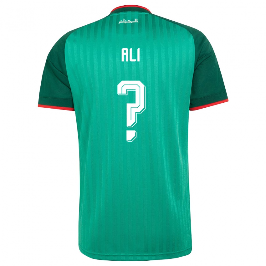 גברים אלג'יריה Kéfren Ali #0 ירוק אדום לבן הרחק ג'רזי 26-28 חולצה קצרה