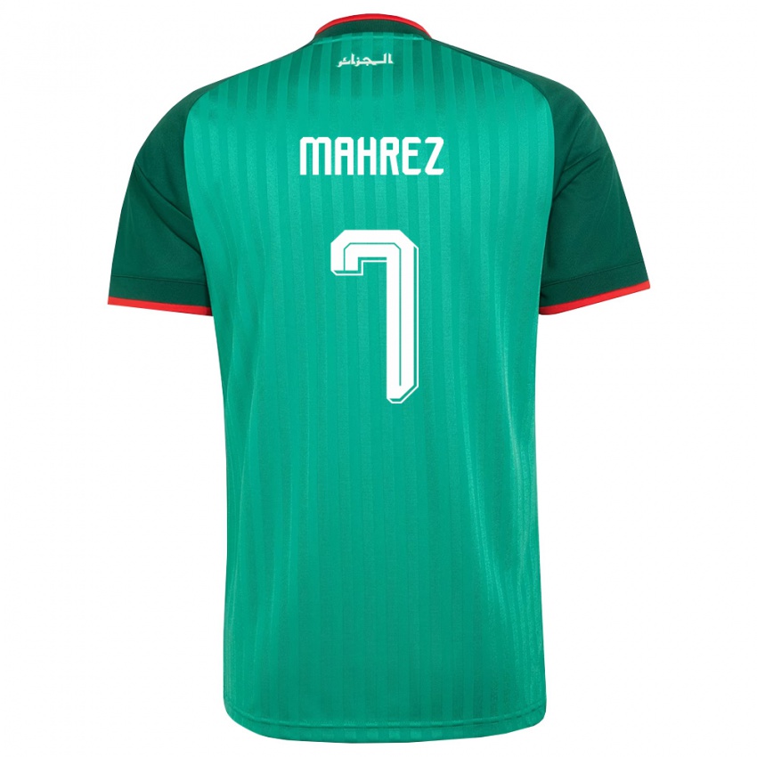 גברים אלג'יריה ריאד מחרז #7 ירוק אדום לבן הרחק ג'רזי 26-28 חולצה קצרה