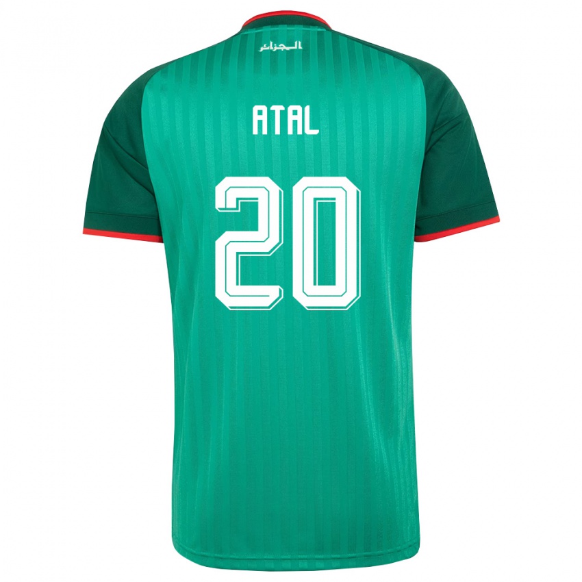 גברים אלג'יריה יוסף אטאל #20 ירוק אדום לבן הרחק ג'רזי 26-28 חולצה קצרה